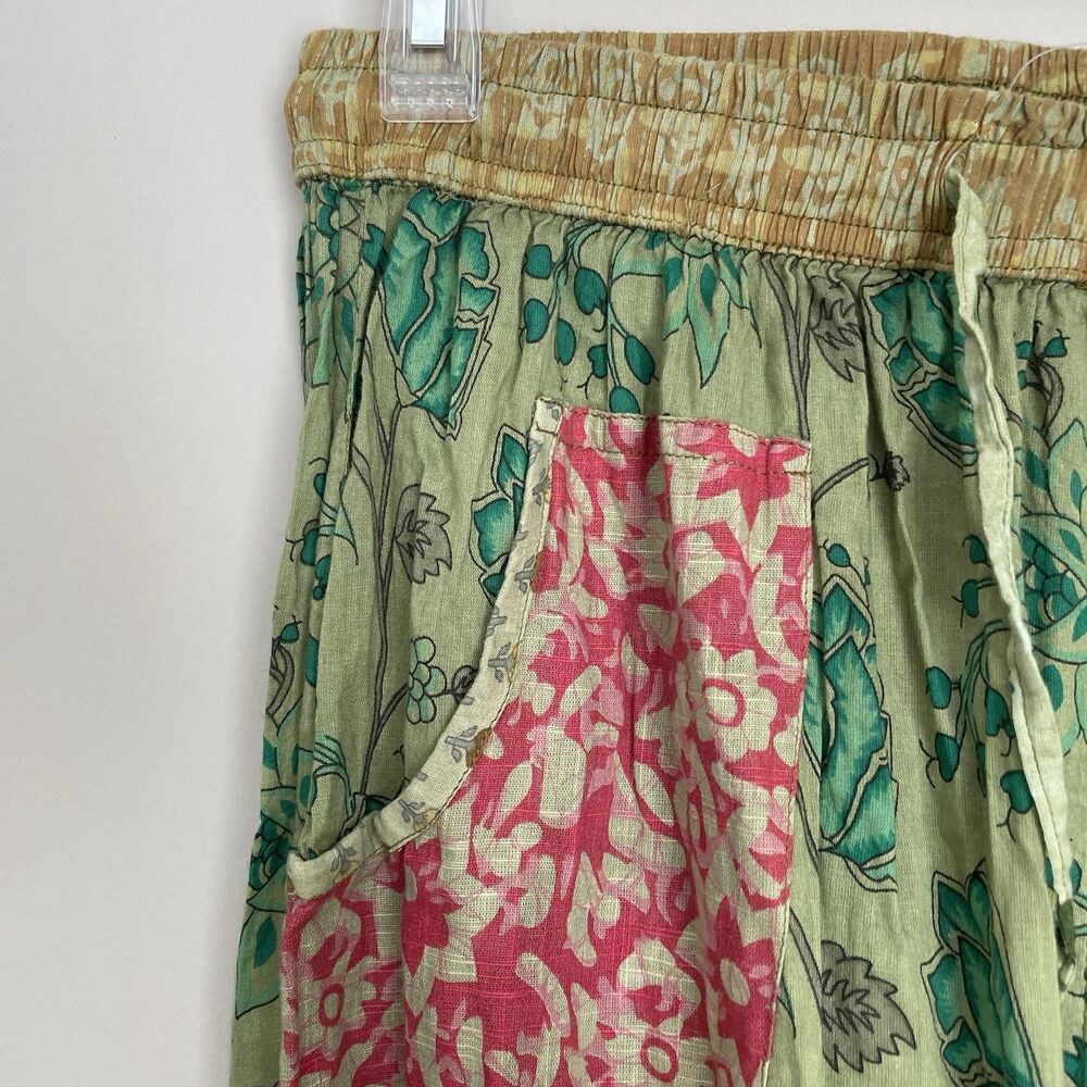 Gypsy Rose Size S/M Boho Patchwork Wide Leg Pants Tiered Floral Hippie Festival - Picture 3 of 7
